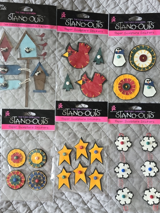 Stand-Outs Other - New The Third Dimension Stand-Outs Chistina Cole Scrapbook Stickers Set Of 6